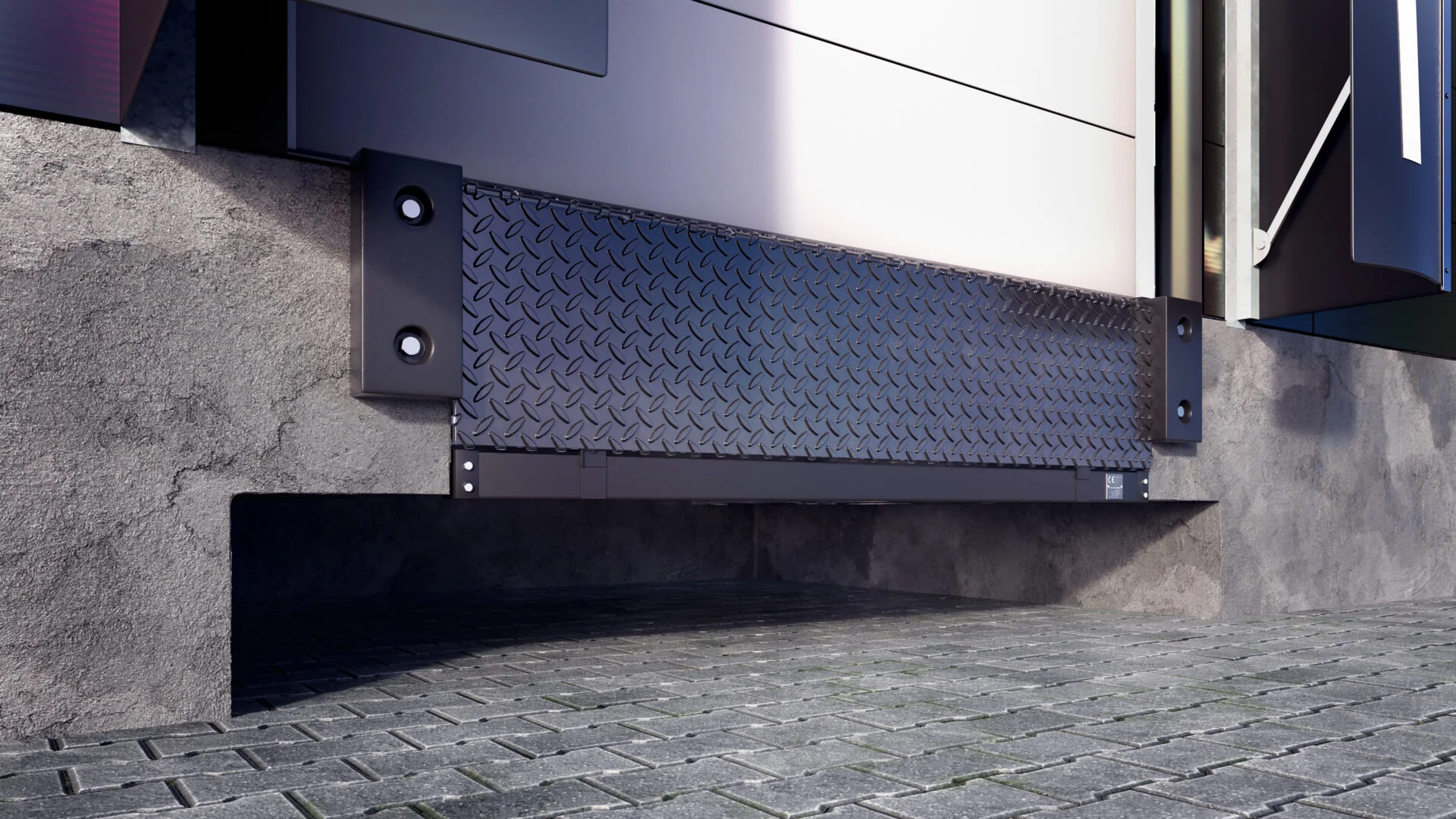 Loading ramp,  Global System - Fire curtains, fire gates, smoke curtains